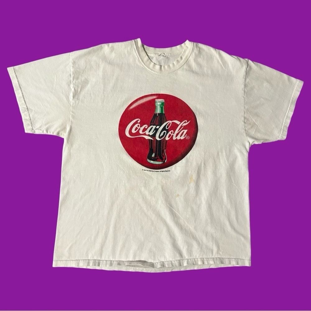Vintage 90s Coca-Cola single bottle graphic tee